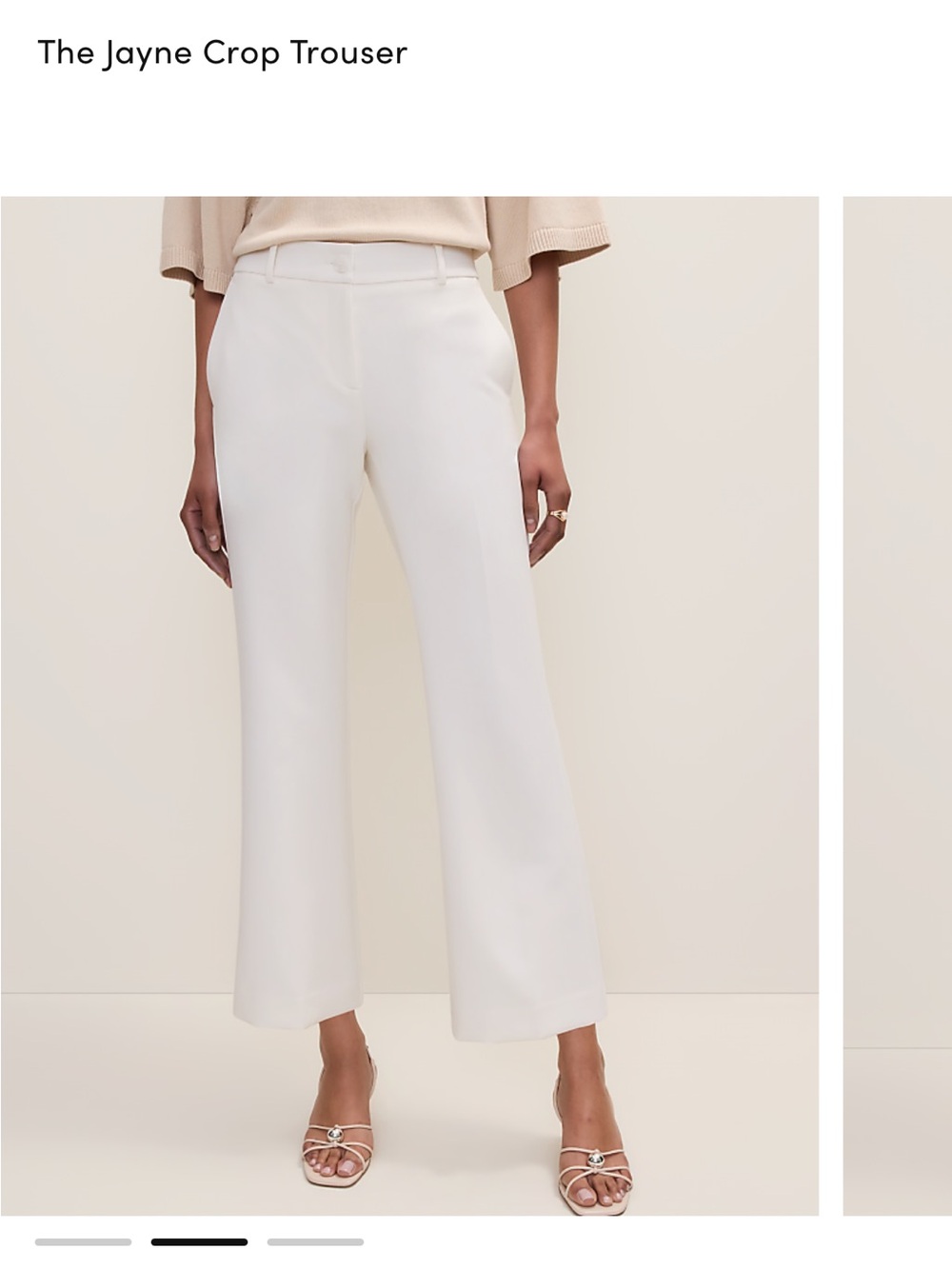 Ann Taylor White Jayne Crop Trouser